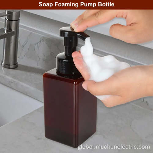 Soap Plastic Foam Dispensers Pump Bottle PETG Empty Square Foam Top Pump Bottle Supplier